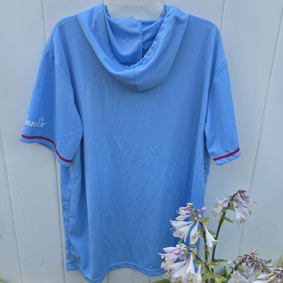 St. Louis Cardinals Shane Co. Short Sleeve Hoodie Shirt Light Blue Size XL SGA - Picture 7 of 10